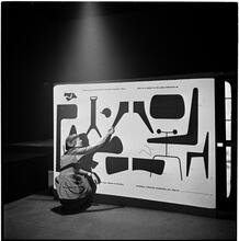 Museum of Modern Art [Staff members and art installations.]