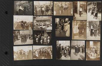 [Scenes of people and stores around Union Square.]