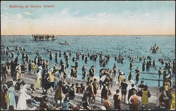 Bathing at Coney Island.
