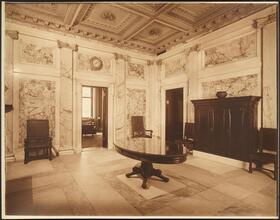 [Interior, reception room.]