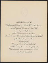 Consecration of the Choir, Saint Saviour's Chapel and Saint Columba Chapel