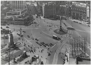 Columbus Circle from roof of Century Apartments.