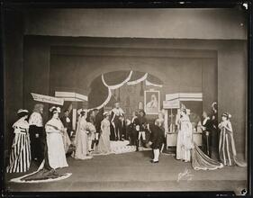 ["The Young Visitors" theater still.]