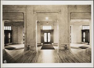 Centre Street and Pearl Street. U.S. Federal Courthouse. Interior, entrance lobby