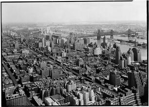 New York City views. From Chrysler Building, looking northeast.