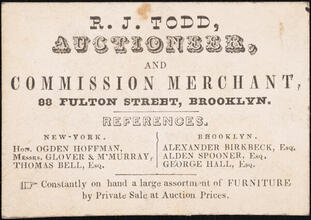 R. J. Todd, Auctioneer and Commission Merchant