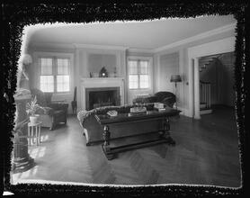 75 Maple Street. Reynolds residence, living room at mantel.