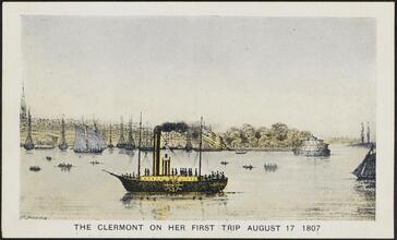 John Fitch's Steamboat at Philadelphia.