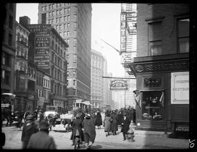 Broadway Series. Showing the west side of Broadway from 21st Street, looking north. Flatiron Building is seen between 22nd and 23rd Streets.