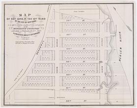 Map of 547 lots, in the 12th Ward of the City of New York, to be Sold at Auction in Plots of 6 Lots and Upwards at the Merchant's Exchange at 12 o'clock on Wednesday Dec. 21st, 1859, A.J. Bleecker. So