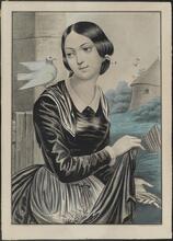 [Woman with Bird Perched on Shoulder]