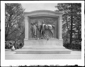 Prospect Park, Brooklyn. Detail of Lafayette Statue. [Mayor's Committee to Welcome British & French War Commissions.]