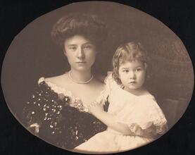 [Mrs. Harry H. Rogers with her daughter, Millicent.]