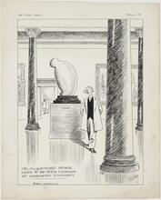 Mr. Milquetoast never likes to be seen looking at undraped statuary