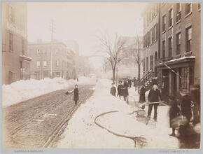 [Snow on West 11th Street.]
