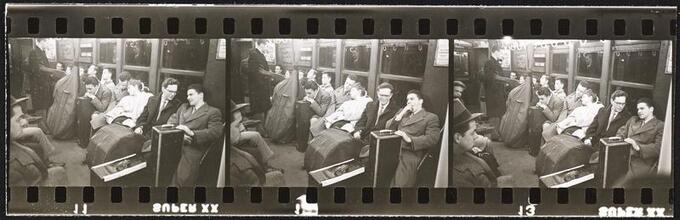 Life and Love on the New York City Subway [Musicians with their instruments on a subway.]