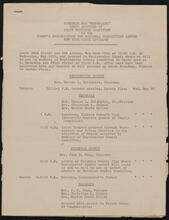 Schedule for "Motorcade" Under Auspices of State Meetings Committee of the Women's Organization for National Prohibition Reform