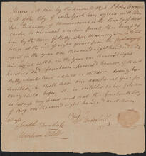 Agreement issued by Peter Underhill to John Peter De Lancey for the terms and conditions of the manumission of a slave, May 14, 1807