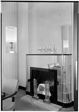 Steuben Glass, Inc. Conference Room vertical fireplace detail.