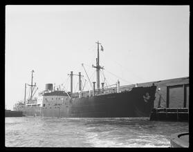 Food shipment to Poland from Pier 24, S.S. Texas, Scandinavian-American Line.