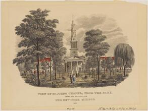 View of St. John's Chapel, from the Park.