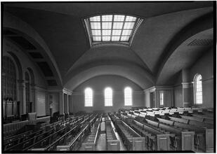 Third Church of Christ, Scientist. Direct view toward side windows.