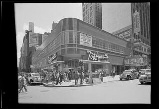43rd Street and Broadway, S.E. corner. General exterior.