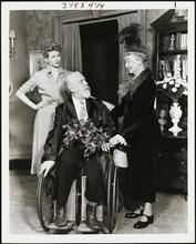 ["The Man Who Came to Dinner" theater still.]