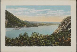 The River, Looking North, Between Storm King and Breakneck Mountain.