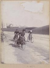 [Group of women on bicycles.]