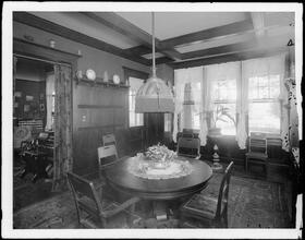 Edwin Sommerich residence, dining room at windows.