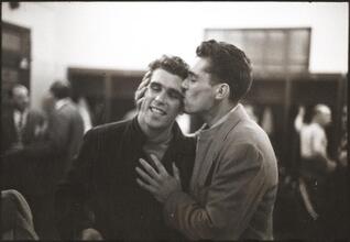 Walter Cartier, Prizefighter of Greenwich Village [Vincent Cartier kissing Walter Cartier's head.]