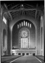 Temple Emanuel. Interior from chancel to balcony.