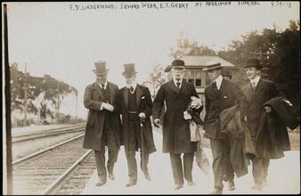 F. D. Underwood, Seward Webb, E. T. Gerry at Harriman funeral