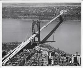 [Aerial view of the George Washington Bridge.]