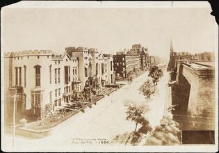 [5th Avenue looking south from 42nd Street.]