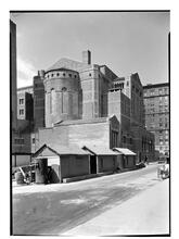 St. Bartholomews Church, Park Avenue and 51st Street, N.Y.C. Rear from Lexington Avenue and 51st Street.