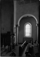 Park Avenue [Methodist Episcopal] Church. Detail pulpit and window.