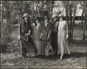 [Five women in Jackson Heights.]