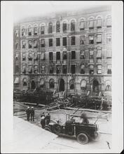 Photograph (unframed) two alarm fenement fire, st. Nicholas ave. At 126th street, 1929 formerly l 3106.24