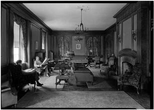 Young Men's Christian Assn [YMCA], Jamaica N.Y. Living room.