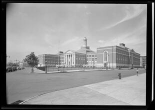 116th Street and East River Drive. Benjamin Franklin School.