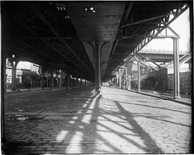 Elevated Railroad [tracks from below]