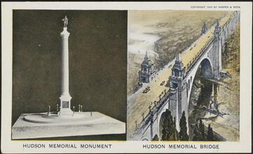 Hudson Memorial Monument. Hudson Memorial Bridge.