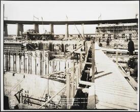 Wards Island. Sewage Disposal Plant. New York City. Pump & Blower House. From 1st Level of Building at East Wall Looking West & South to Lower Section