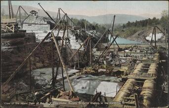 View of the Main Dam of the N. Y. City Water Supply, Brown's Station, in the Catskills, N. Y.
