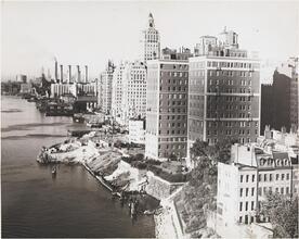 [East River bank from Queensboro Bridge.]