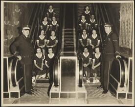 70 Pine Street [60 Wall Street]. Cities Service Building. Interior, escalators