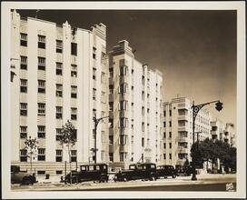 [Apartment complex at Grand Concourse and Morris Avenue.]