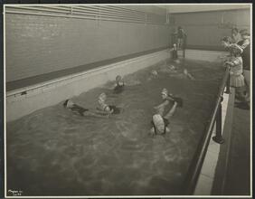 New York Association for the Blind, Interior, Girls in Swimming Pool.